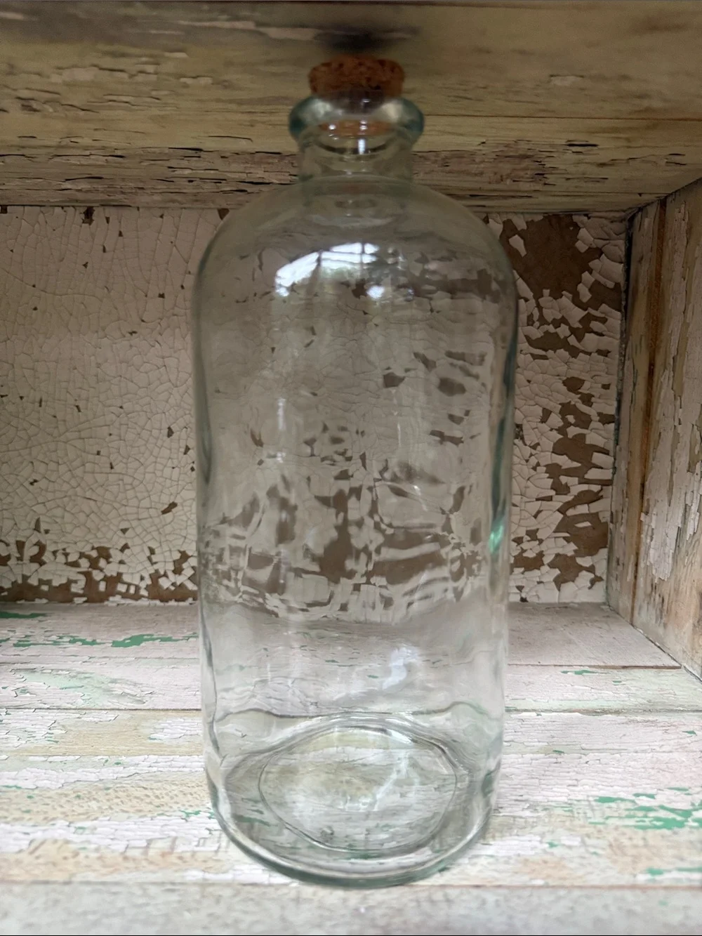 🌿Large Clear Glass Apothecary Bottle with Cork - Home Accents
